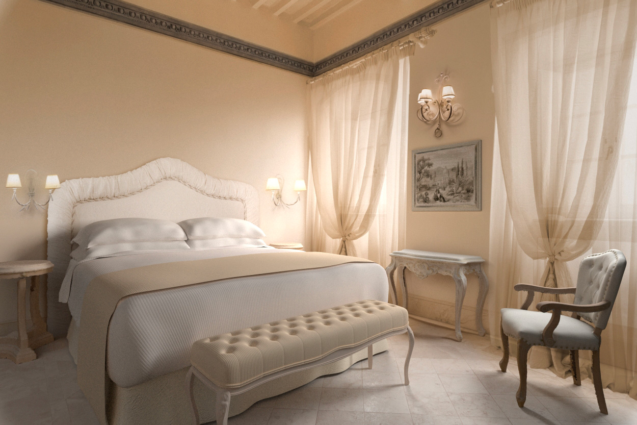 Panoramic view of a Deluxe Room - Monastero di Cortona Hotel & Spa - Hotel Cortona Tuscany